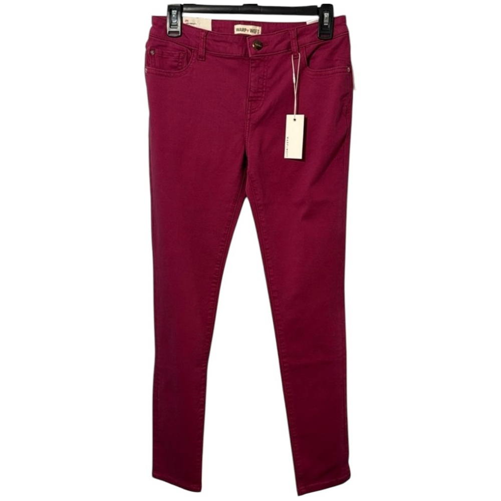Warp‎ & Weft Jeans Rose Violet JFK Skinny in Size 12  NWT